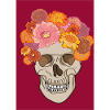 Skull with flowers