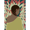 Woman with poncho