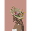 Woman with flower hat