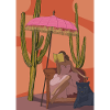 Woman with panther