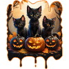 Three Halloween kittens