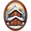 Cabane en bois, maison de Noël