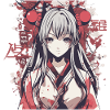 Anime mädchen mit Blüten