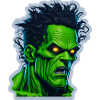 green halloween monster