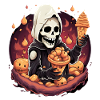Crème glacée Skeleton Halloween