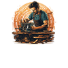 Handwerker Zimmermann-Holzarbeit Zimmerer