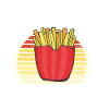 Frites amusantes Frites drôles