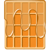Waffle with syrup