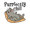 Purrfectly Chill Saying Cat