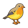 Finch Cartoon Kawaii Aquarelle Illustration