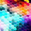 Bunter Hexagon-Rausch