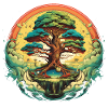 Lebensbaum Fluss Regenbogen Nature Shirt