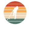 Retro floorball player Dersign