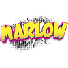 Marlow benutzerdefinierter Name Comic-Stil Pop-Art,