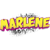 Marlene benutzerdefinierter Name Comic-Stil Pop-Art,