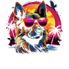 80er 90er Synthwave Deutsch Schäferhund