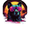 80er 90er Synthwave Deutsch Schäferhund