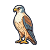 Falcon Cartoon Kawaii Aquarelle Illustration