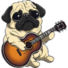 Pug Guitarist