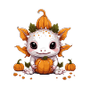 Axolotl Pumpkin Halloween Autumn Kawaii
