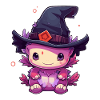 Axolotl Costume Halloween Witch Kawaii