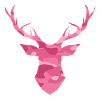 Deer head antler camouflage pink