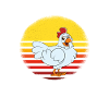 Drôle de poulet disant poulet