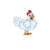 Drôle de poulet disant poulet