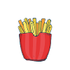 Frites amusantes Frites drôles
