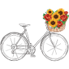 Bicycle with flower basket