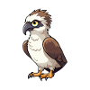 Osprey Cartoon Kawaii Aquarelle Illustration