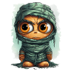 Halloween Spooky Cartoon Mummy