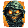Halloween Spooky Cartoon Mummy