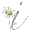 Lettre i Daisy Heart