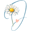 Lettre J Daisy Heart