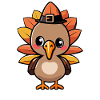 Gratefully Thanksgiving Baby Turkey