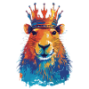 Capybara avec capybara couronne