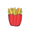 Frites amusantes Frites drôles