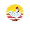 Drôle de poulet disant poulet