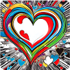 Hart in felle kleuren