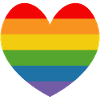 LGBT CSD TShirt Rainbow HEART