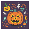 Pumpkin halloween monster