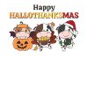 Happy Hallothanksmas Cow Christmas Cows