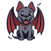 Halloween Dog as Vampire
