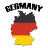Germany Map with German Flag
