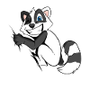 Funny cartoon skunk