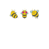 Three Cool Bees Animals Nature