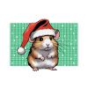 Cute Santa Claus hamster