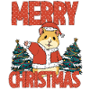 Red Merry Christmas hamster