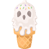 Crème glacée fantôme d’Halloween